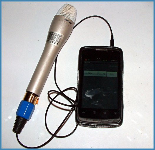 Conectar un micrófono dinámico al smartphone